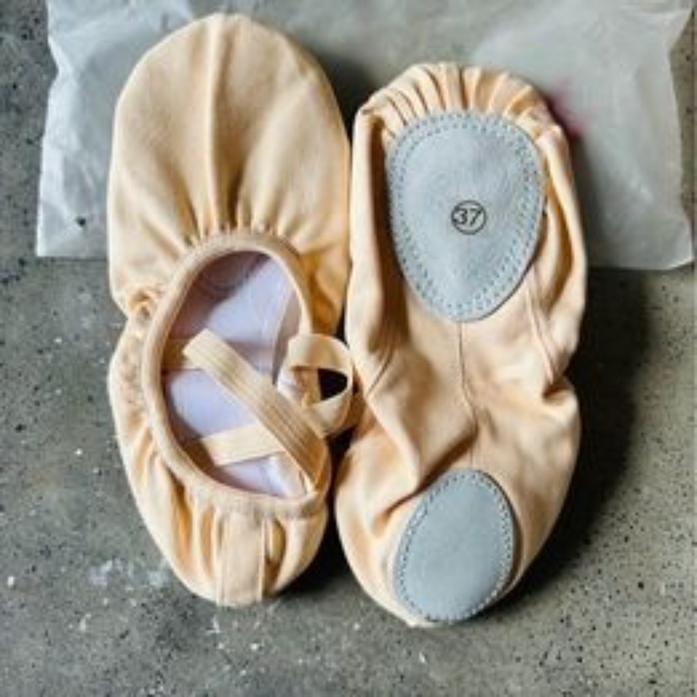 NEW Canvas BALLET PINK ballet flats_37